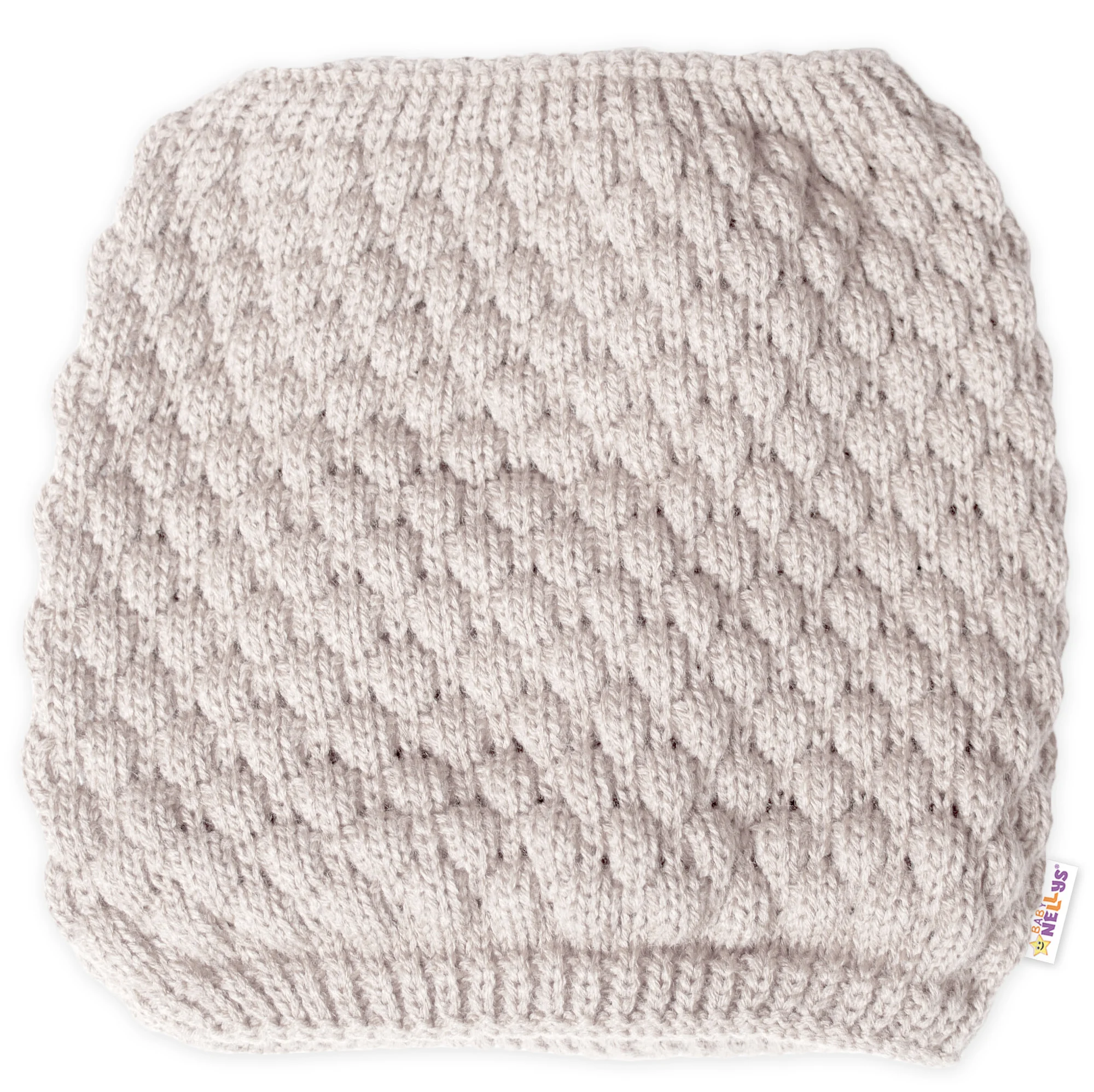 BABY NELLYS Pletený nákrčník / komínok - ecru