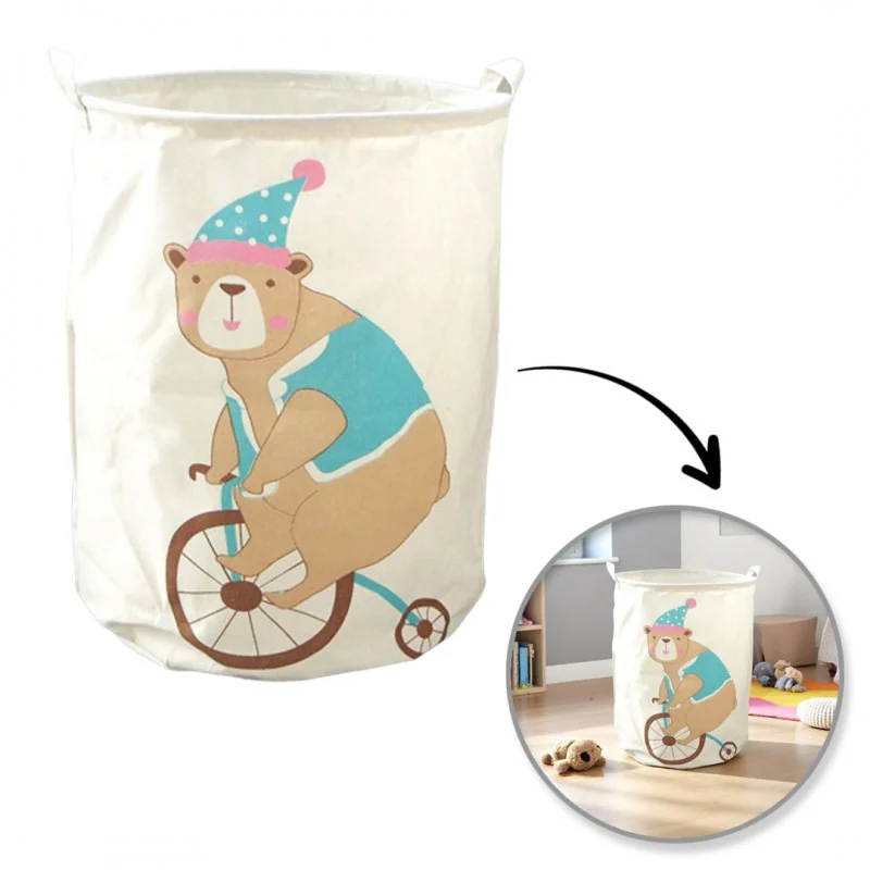 Livefy kôš na hračky / bielizeň Teddy 35x45 cm, biely
