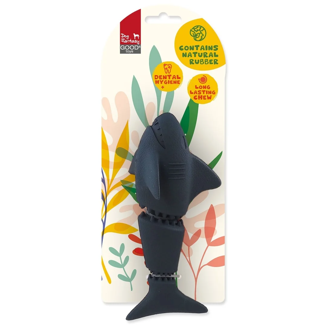 Hračka Dog Fantasy Sea Natural Toy žralok guma modrá 18,5cm