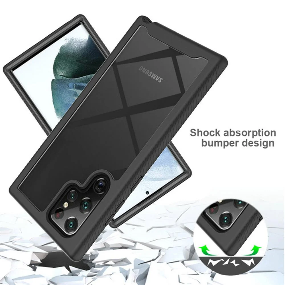 Ochranný kryt s fóliou pre Samsung Galaxy S24 Ultra Čierna