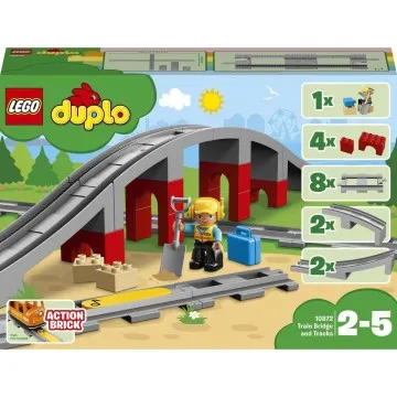 LEGO® DUPLO 10872 Doplnky k vláčiku – most a kolaje 1×1 ks, lego stavebnica