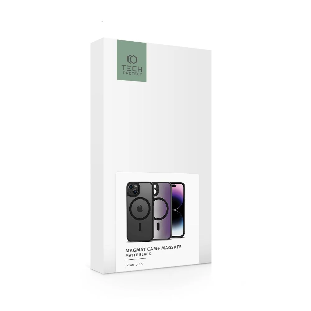 Tech-Protect Magmat Cam MagSafe kryt na iPhone 15, čierny