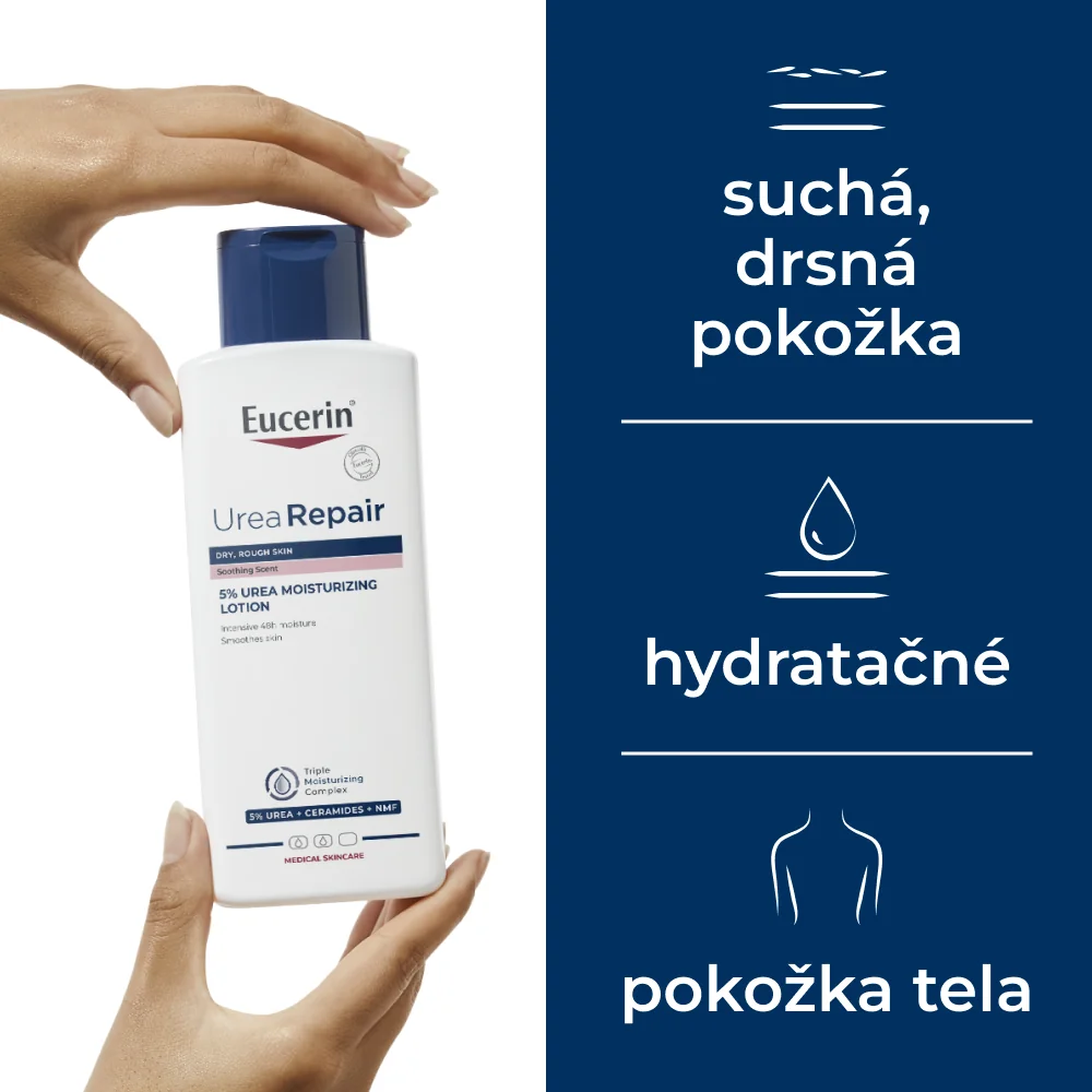 Eucerin UreaRepair Telové mlieko 5 % urea s jemnou parfumáciou, 400 ml 1×400 ml, telové mlieko