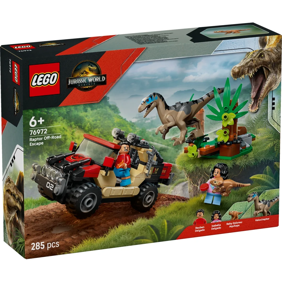 LEGO® Jurassic World 76972 Únik pred raptorom v terénnom aute
