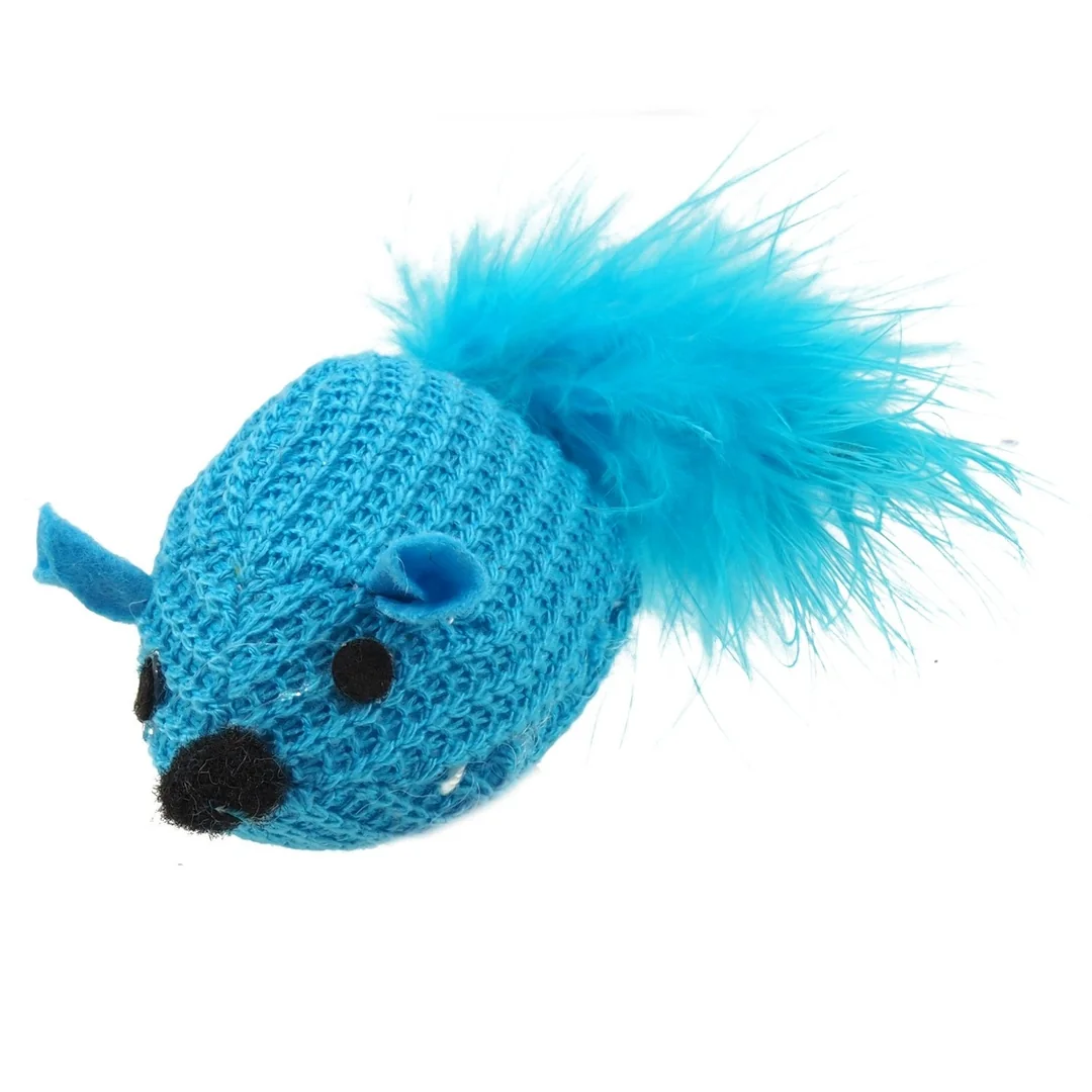 Hračka Magic Cat myška bavlna s catnipom 6cm 40ks