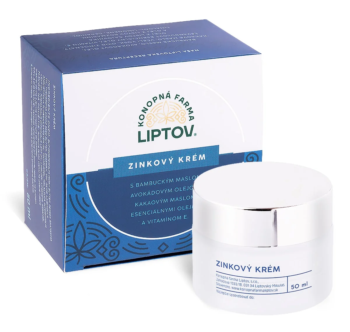 KONOPNA FARMA LIPTOV ZINKOVY KREM 50ML 1×50 ml, zinkový krém