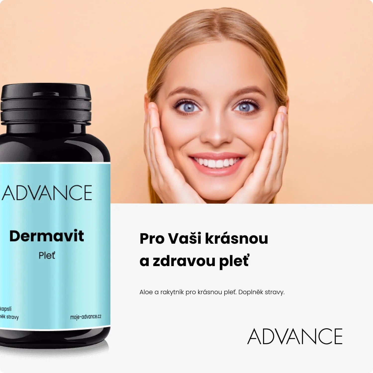 ADVANCE Dermavit 60 kapsúl - pleť 1×60 cps, výživový doplnok
