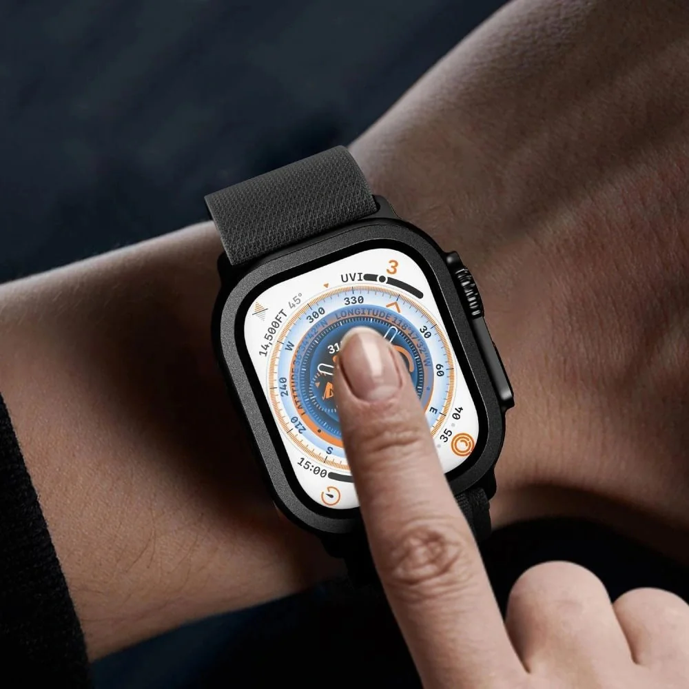 Tech-Protect Glass Ring 2x ochranné sklo na Apple Watch Ultra 1 / 2 / 3 49mm, titanium 3 49mm, titanium