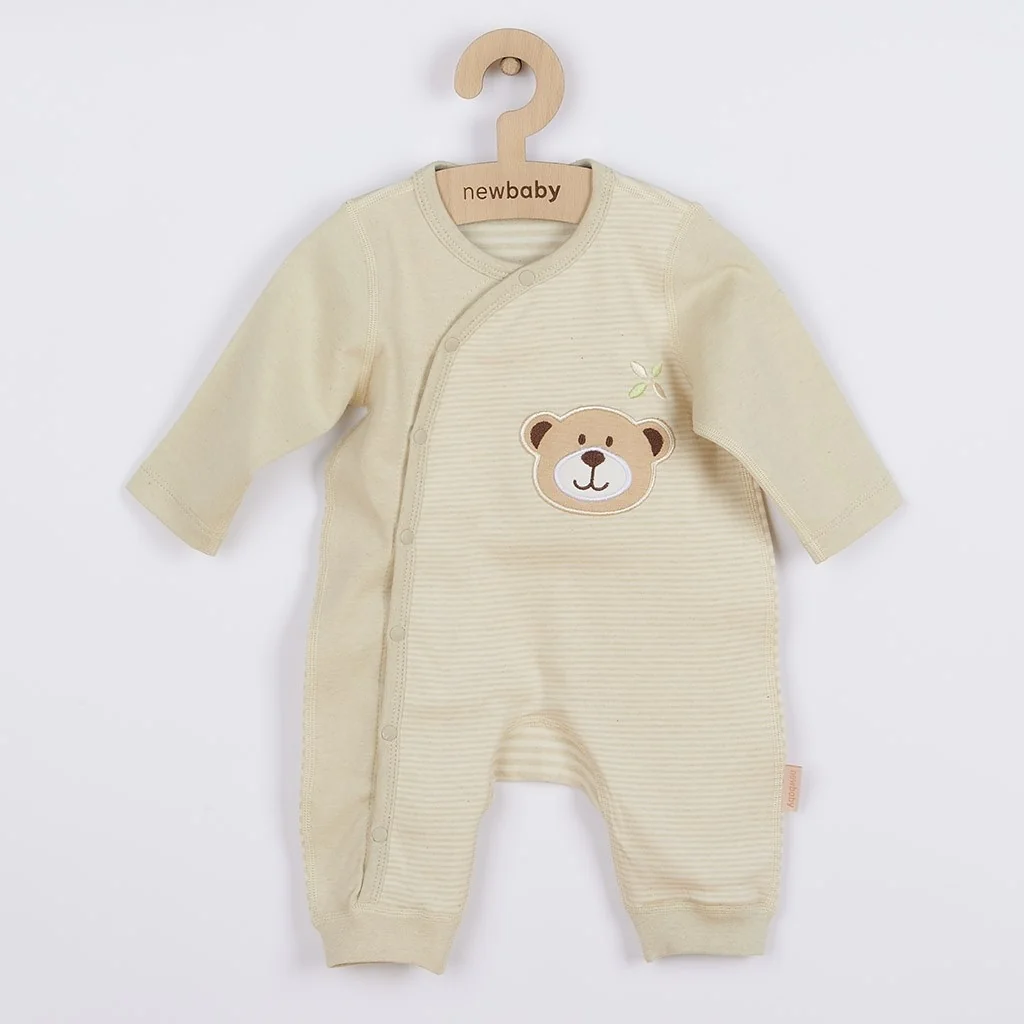 4-dielny dojčenský darčekový set z BIO bavlny New Baby béžová