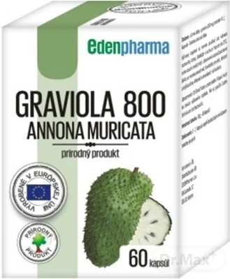 EDENPharma GRAVIOLA 800 1×60 cps, výživový doplnok
