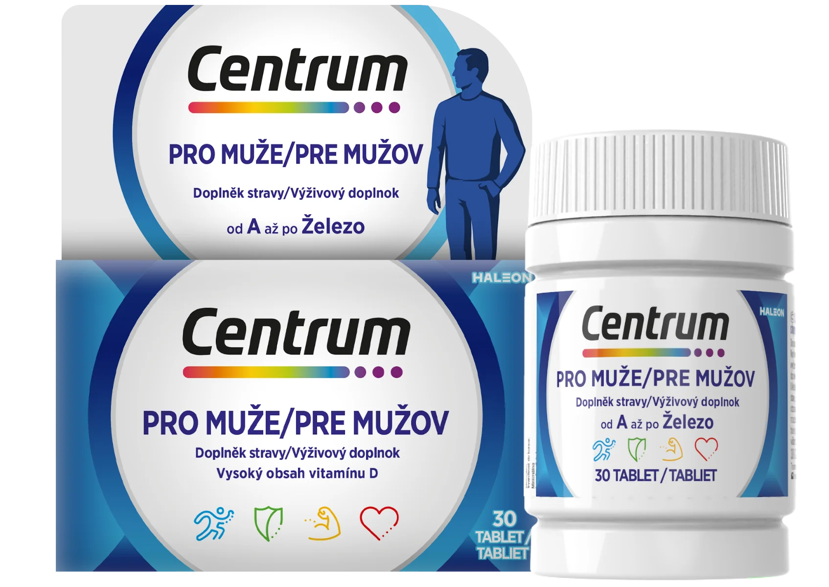 CENTRUM pre mužov, 30 tabliet 1x30 tbl, multivitamín pre dospelých s vitamínmi a minerálmi