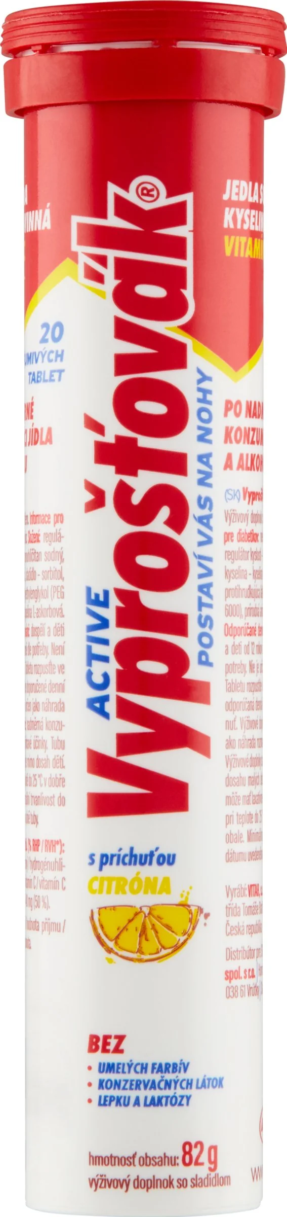 Vyprošťovák ACTIVE 1×20 ks, výživový doplnok