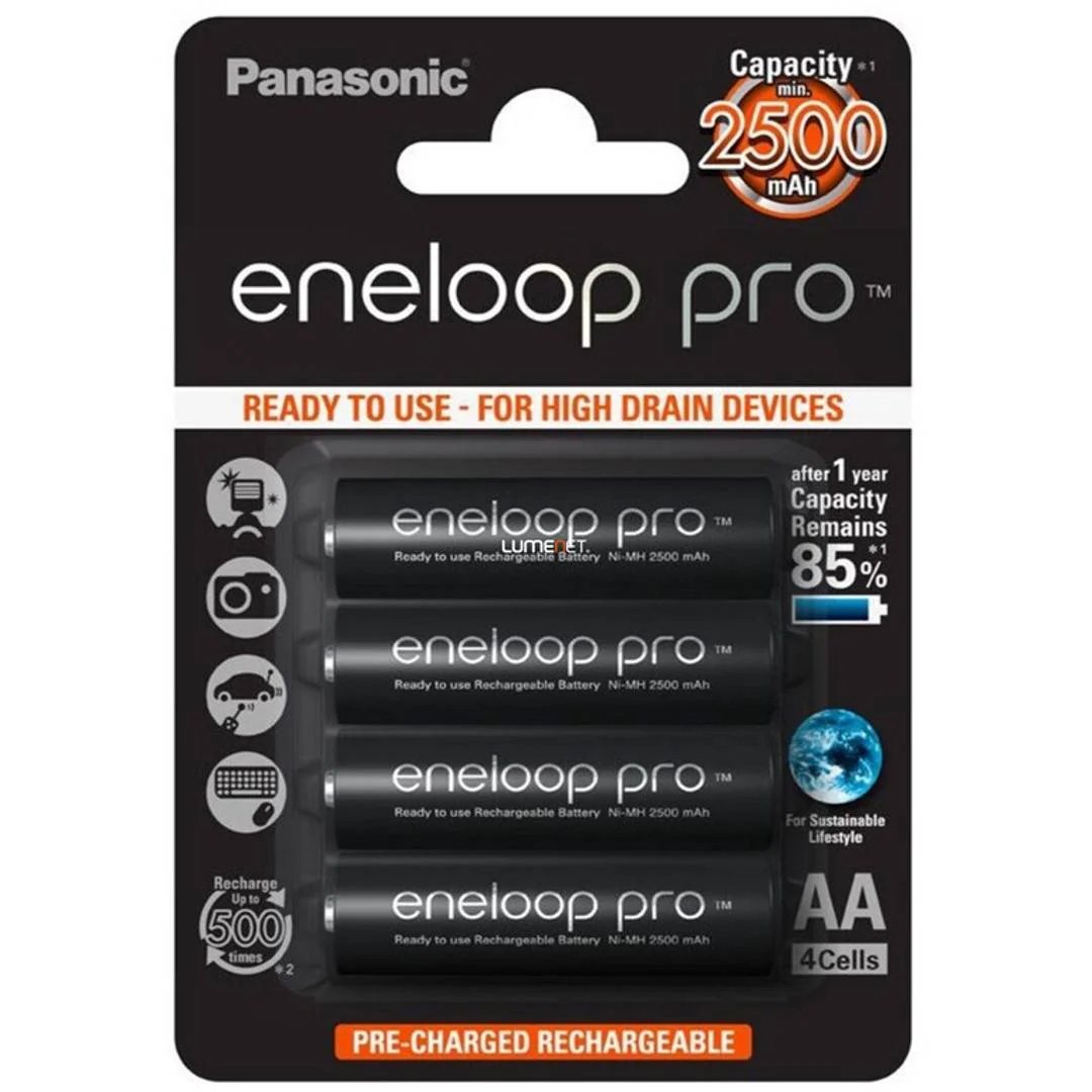 Batéria ENELOOP PRO RC06 2500mAh 4blister BLACK
