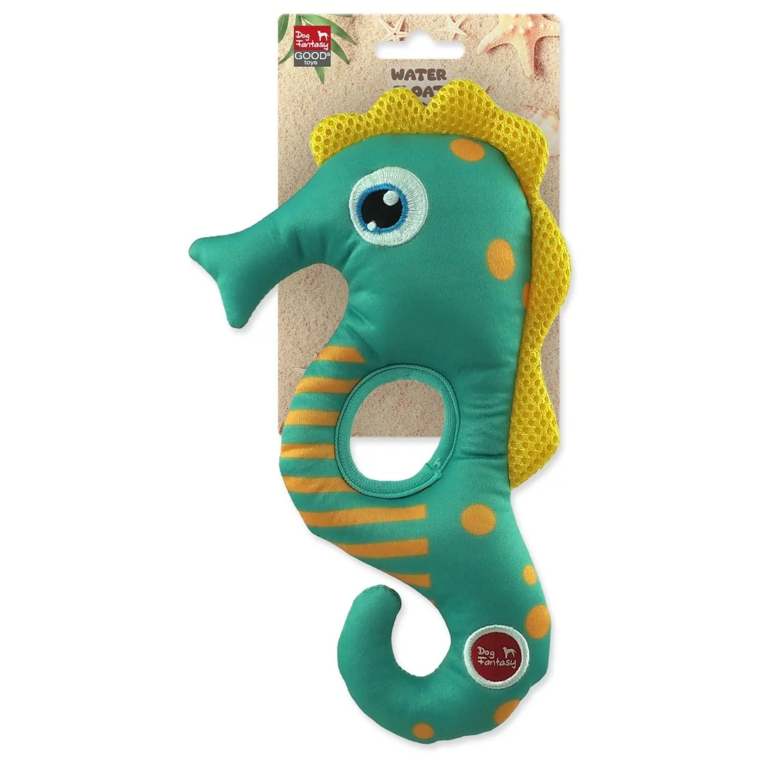 Hračka Dog Fantasy Water Float morský koník pískací a plávajúci zelená 22,5cm