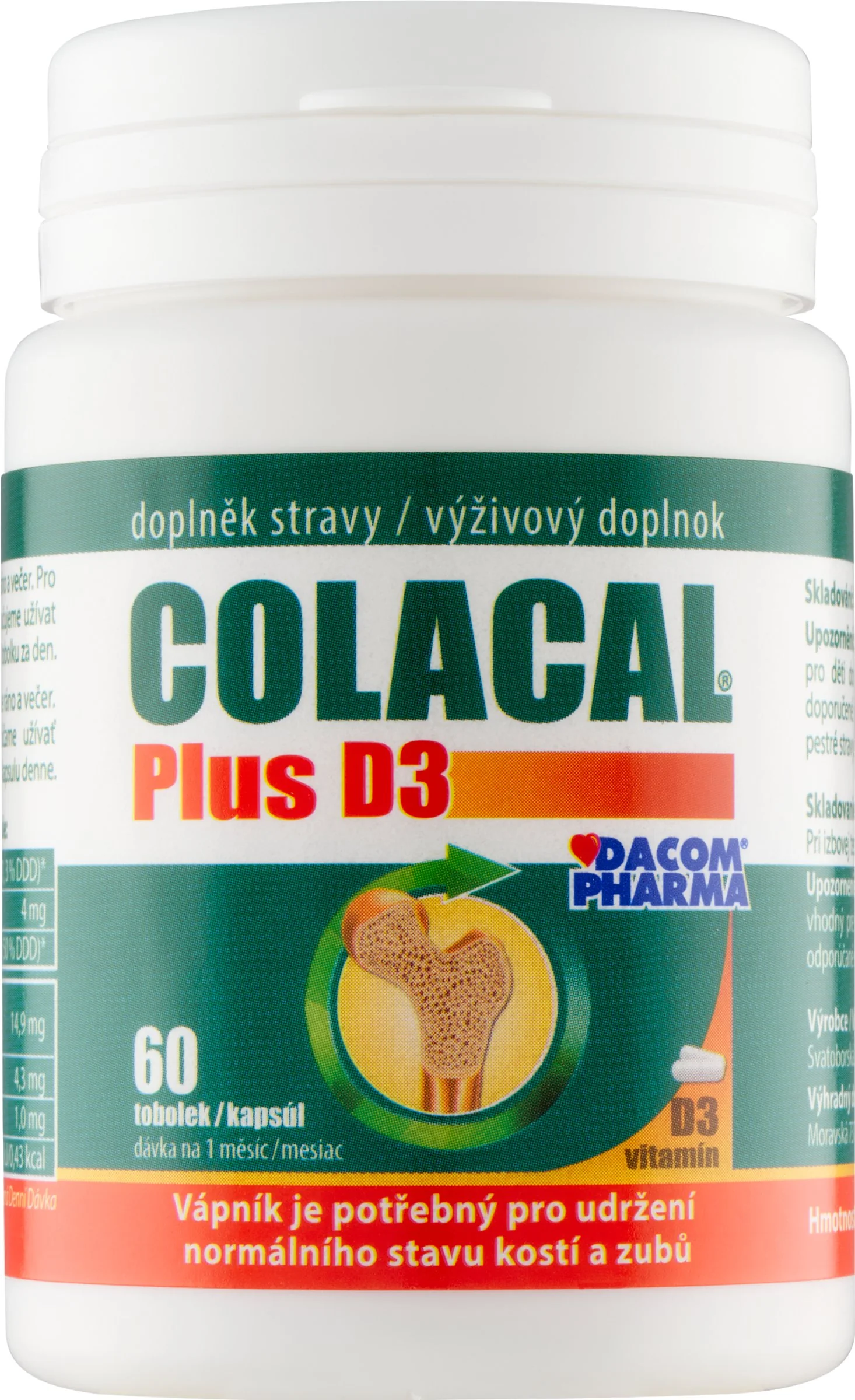 COLACAL Plus D3 1×60 cps, výživový doplnok