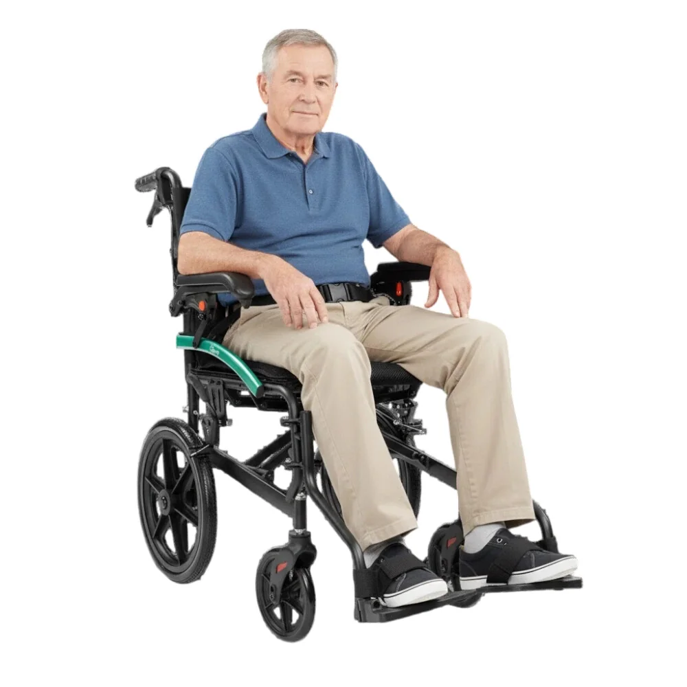 Ľahký hliníkový skladací invalidný vozík Activ-Tim - priemer kolies 16" - Šírka - 46 cm