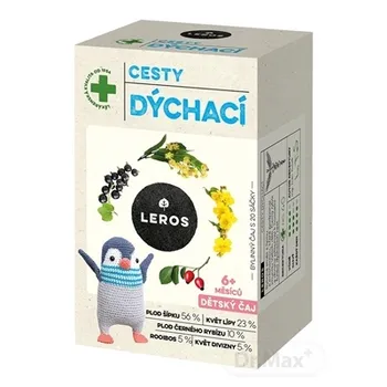 LEROS DETSKÝ ČAJ DÝCHACIE CESTY 20×2 g, detský bylinný čaj