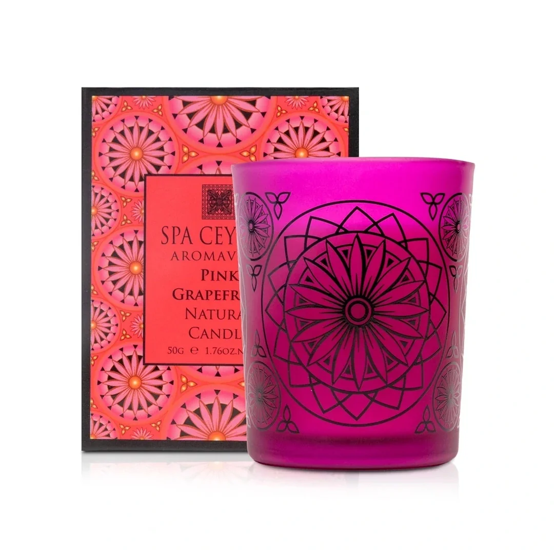 Prírodná aromatická sviečka Pink Grapefruit 50 g