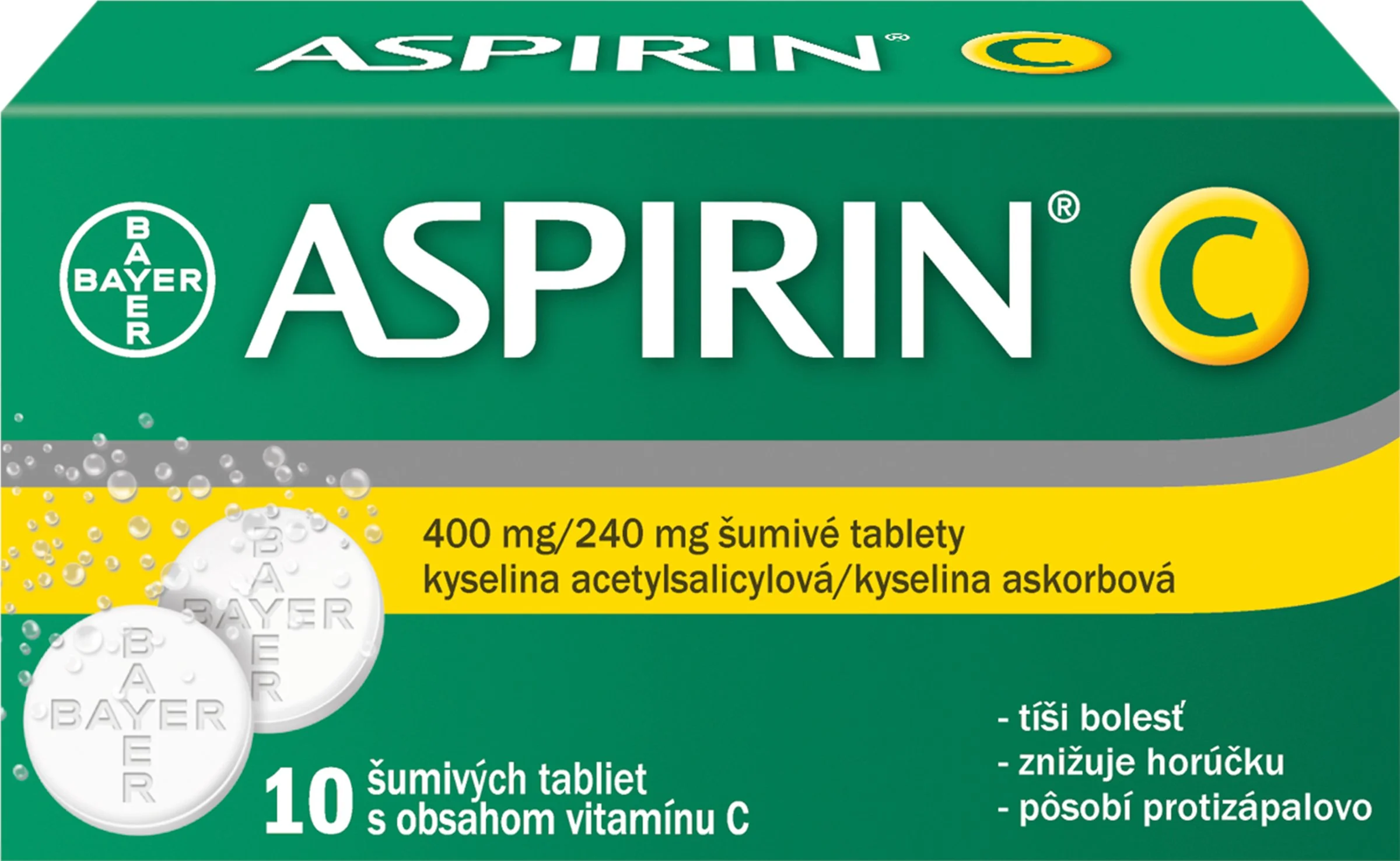 Aspirin C šumivé tablety 1×10 tbl, liek