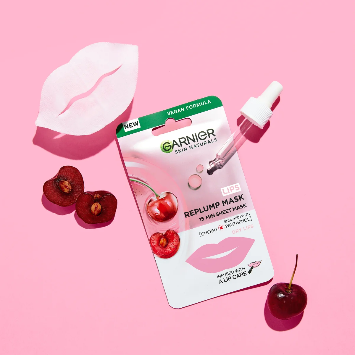 Garnier textilná maska na pery 1×5 g, textilná maska na pery