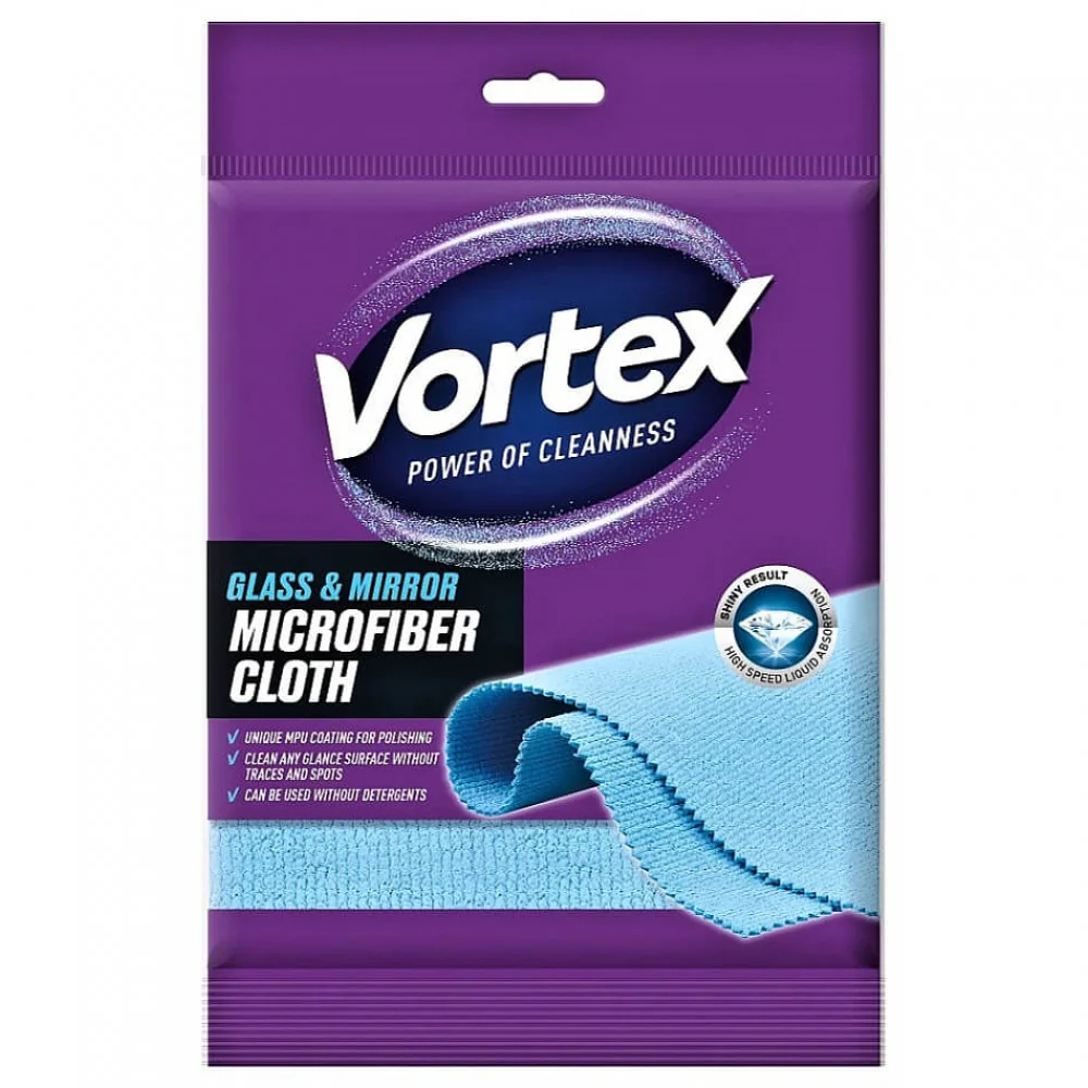 2x Utierka Vortex na sklo a zrkadlá  z mikrovlákna  35 x 35см-Alufix