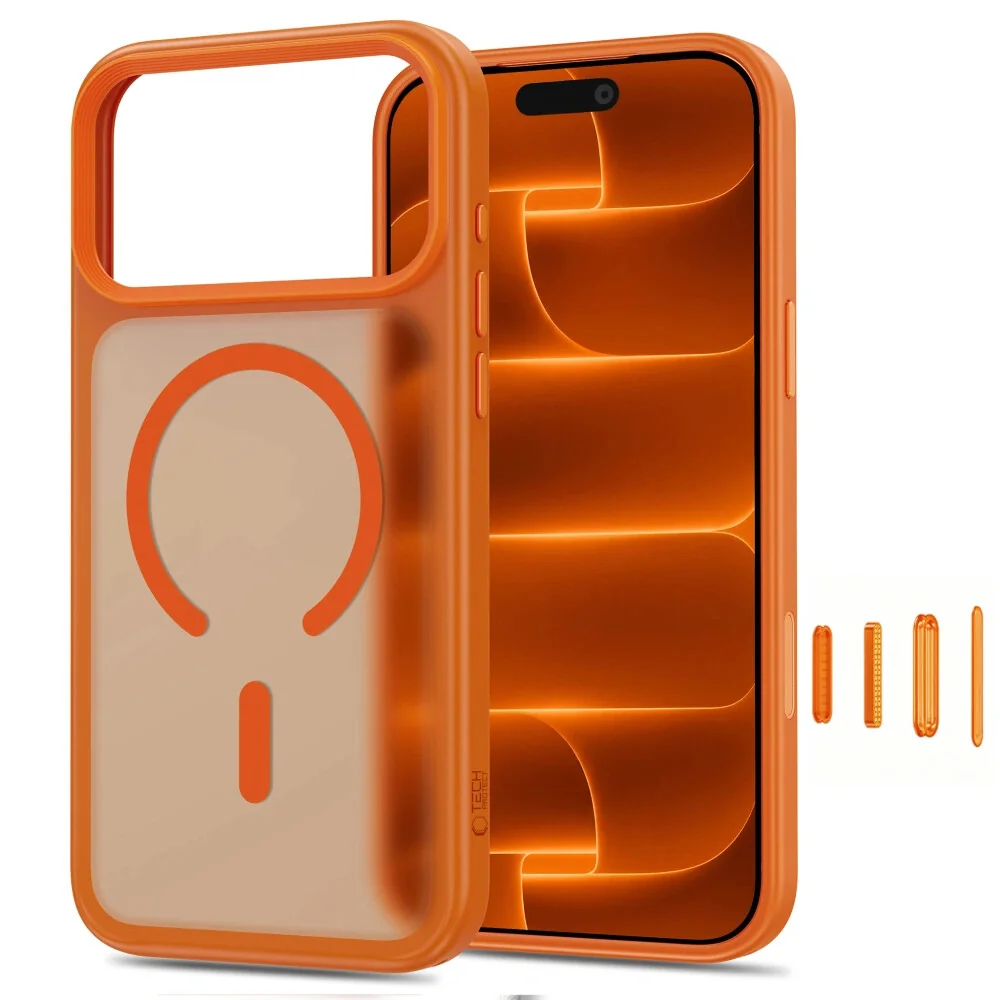 Tech-Protect MagMat MagSafe CC kryt na iPhone 17 Pro / 18 Pro, oranžový