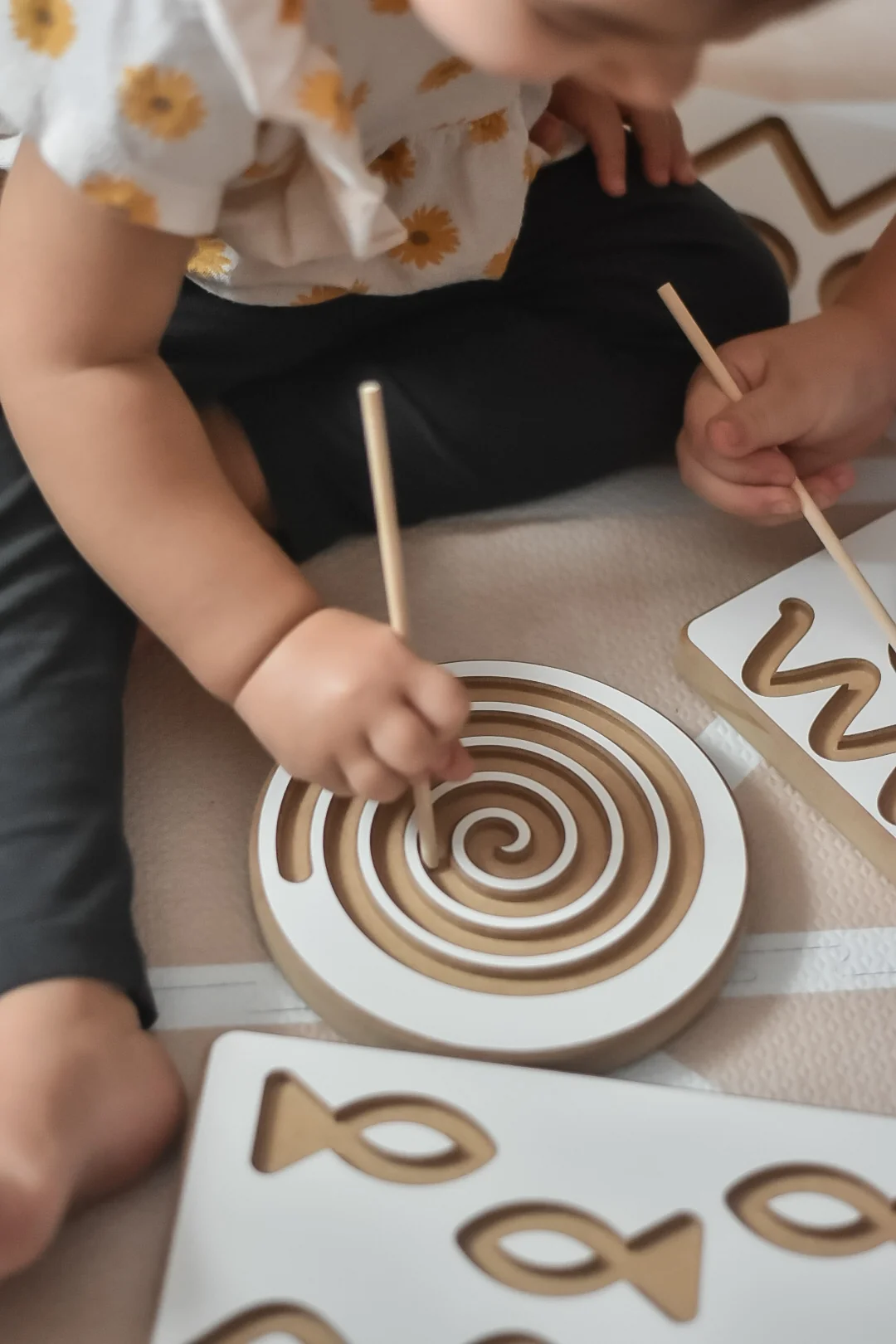 Grafomotorické dosky sada 6 kusov montessori