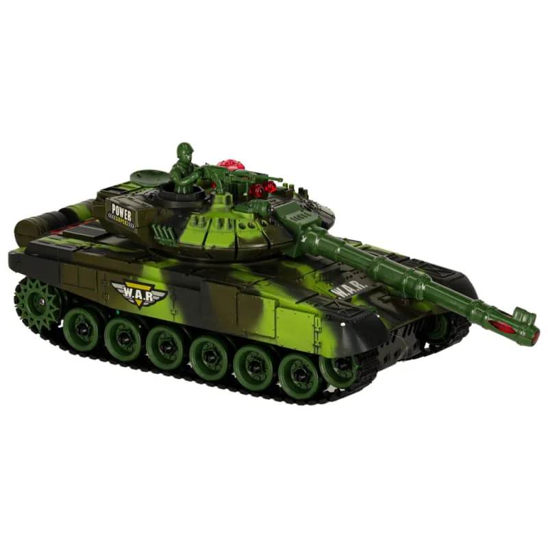 RC tank 2.4 GHz – lesný kamufláž, bitky tank vs. tank