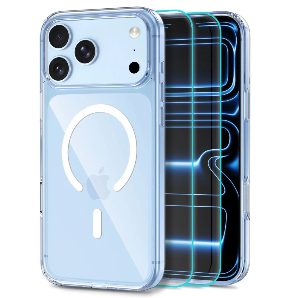 Tech-Protect FlexAir Hybrid MagSafe kryt + 2x ochranné sklo na iPhone 17 Pro / 18 Pro, priesvitné