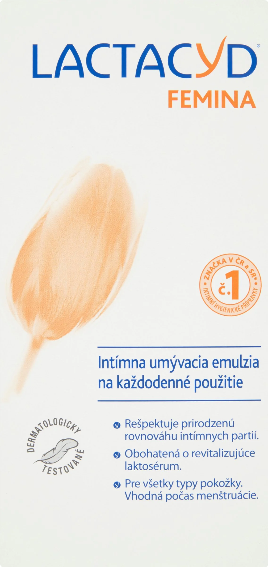 Lactacyd Femina 1×400 ml, intímna umývacia emulzia