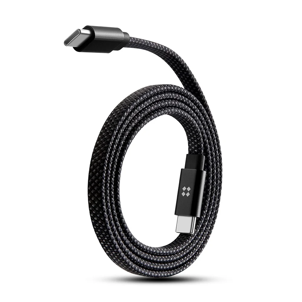 Magnetický Type-C kábel 240W - 1 m - Čierna 1 x 1m, opletený nylon