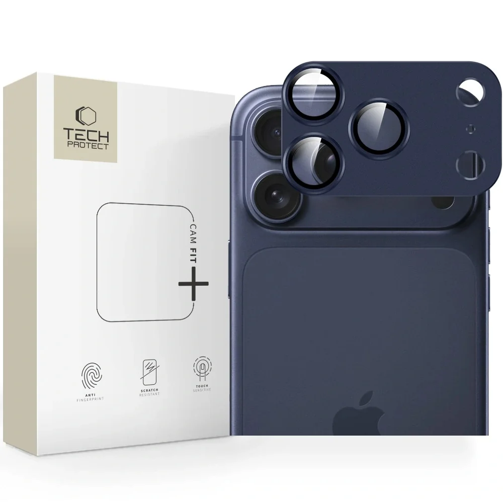 Tech-Protect CamFull Fit ochranné sklo na kameru na iPhone 17 Pro Max, modré modré