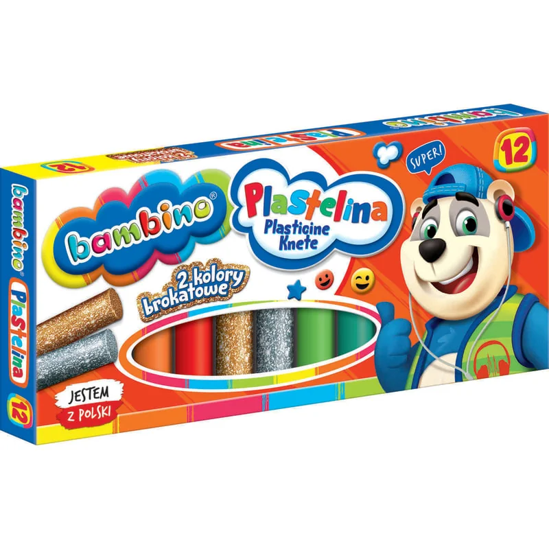 Bambino plastelína, 12 farieb