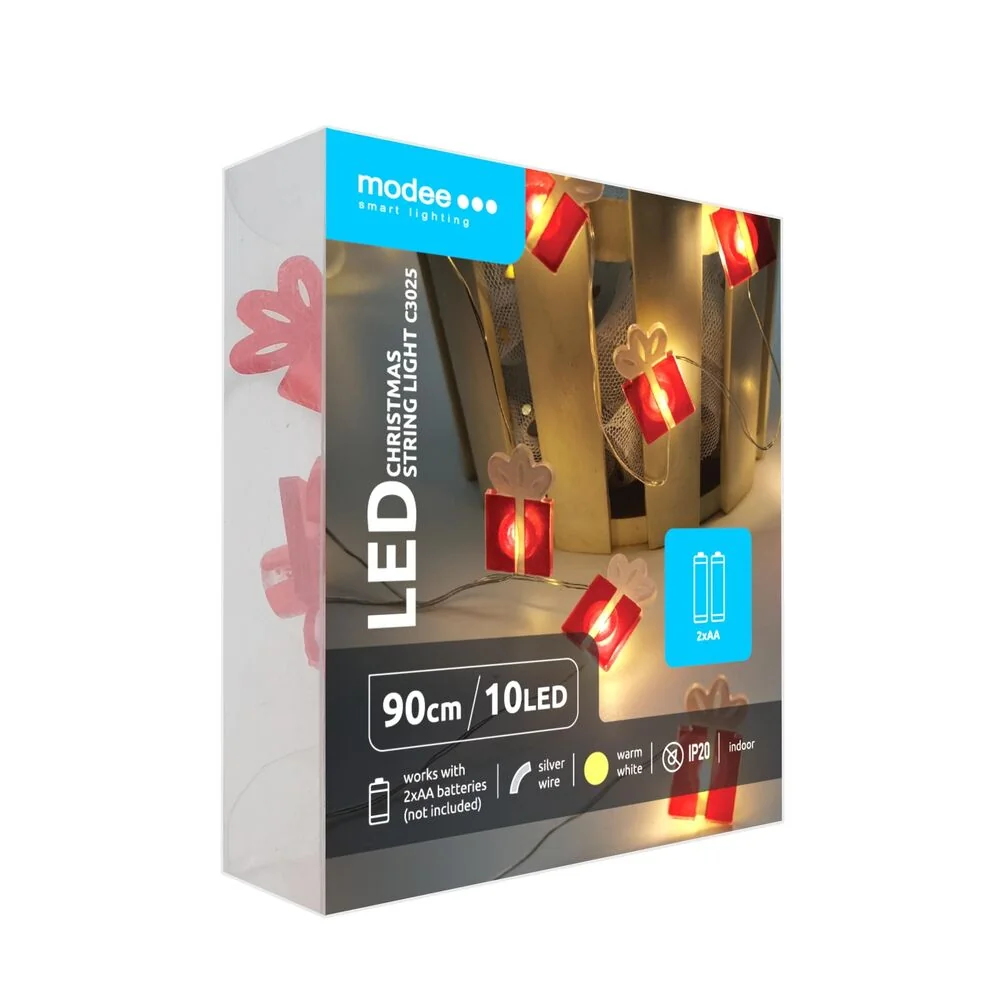 Modee Lighting LED dekorácia 10 LED 90cm lietadlo 2xAA batérie