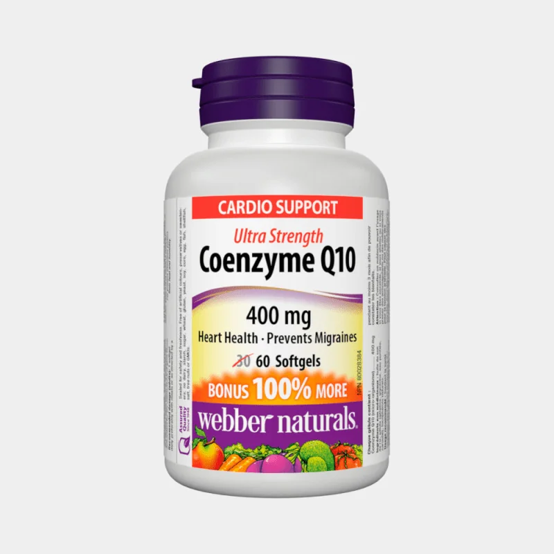 WEBBER NATURALS Koenzým Q10 400 mg EXTRA FORTE 1×60 cps, výživový doplnok