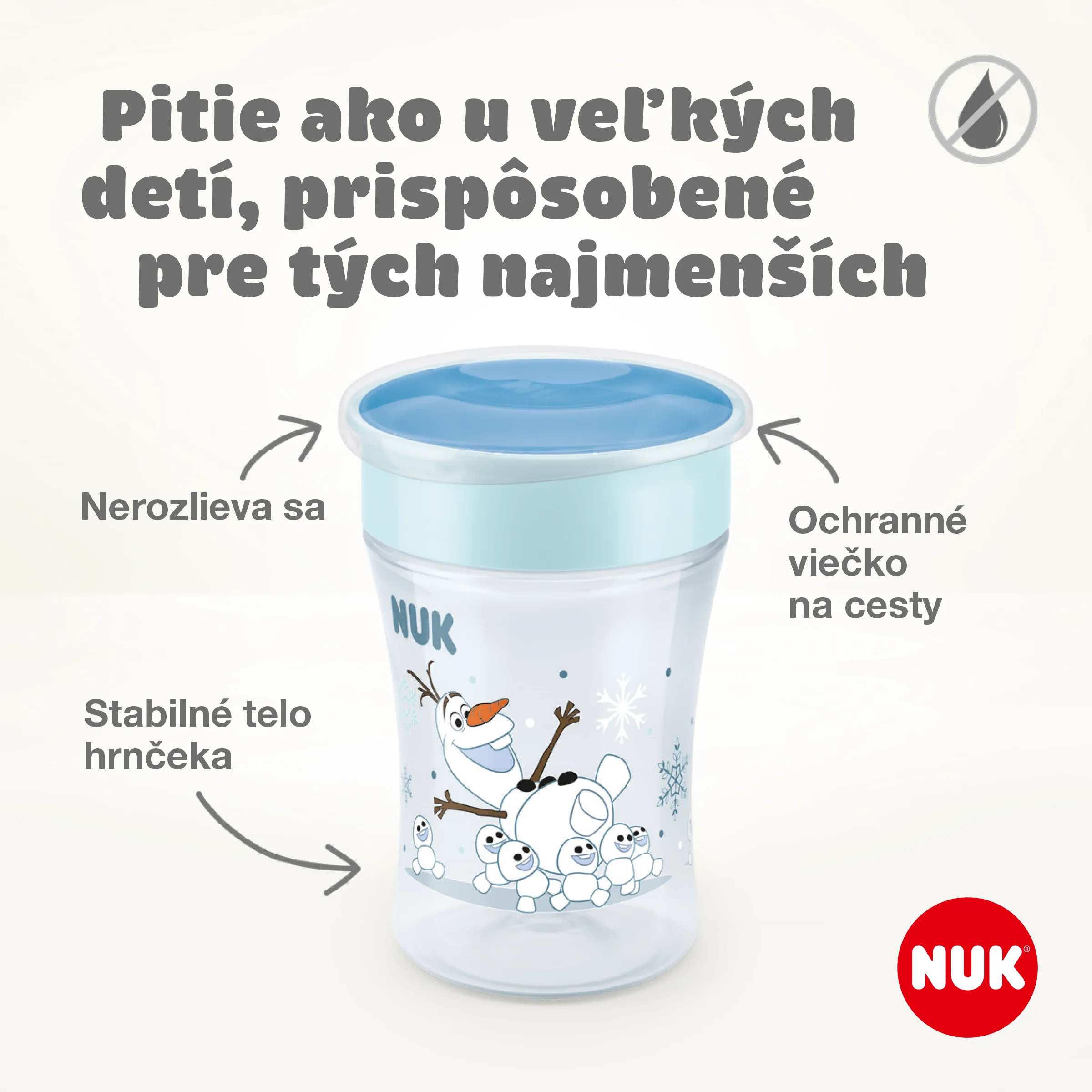 NUK hrnček Magic Cup Frozen Olaf 230ml 1 ks