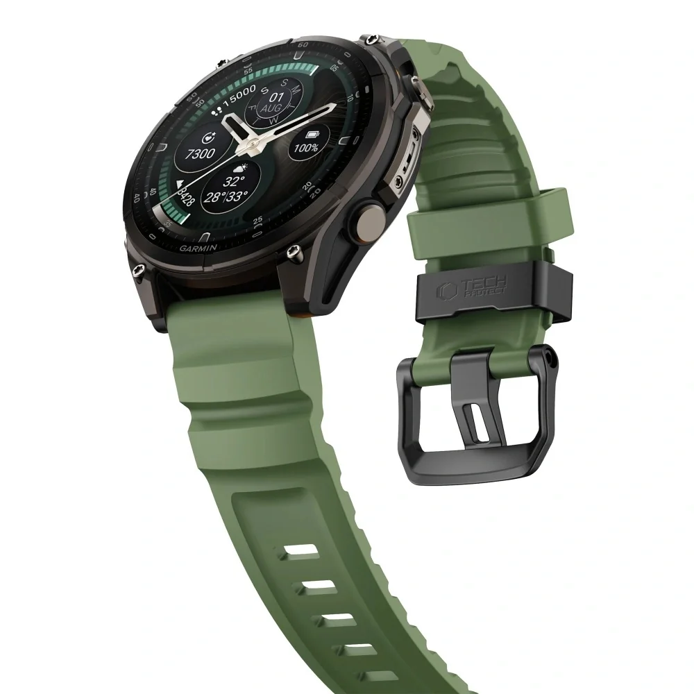 Tech-Protect Motion remienok Garmin QuickFit 22mm, military green