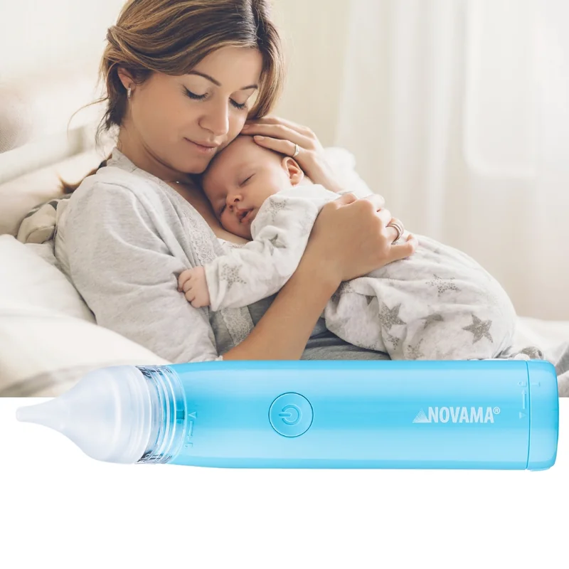 NOVAMA Pingo Spark nosová odsávačka s LED špičkou, modrá