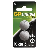 GP líthiová gombíková batéria CR2016