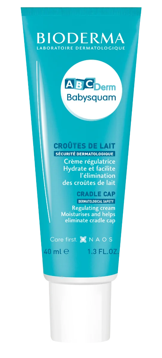 BIODERMA ABCDerm Babysquam ukľudňujúci krém na mliečnu krustu 1×40 ml, krém pre dojčatá a deti