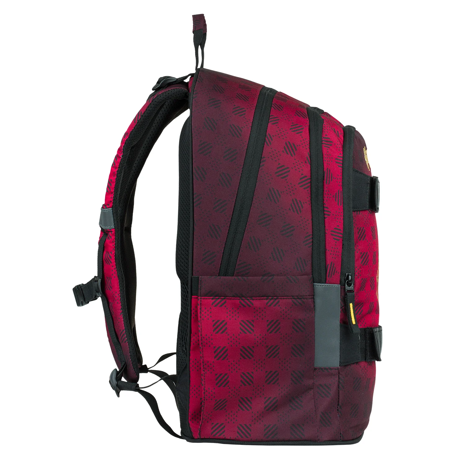 Baagl Školský batoh Skate Harry Potter Bradavice vínový 26 l, ergonomický