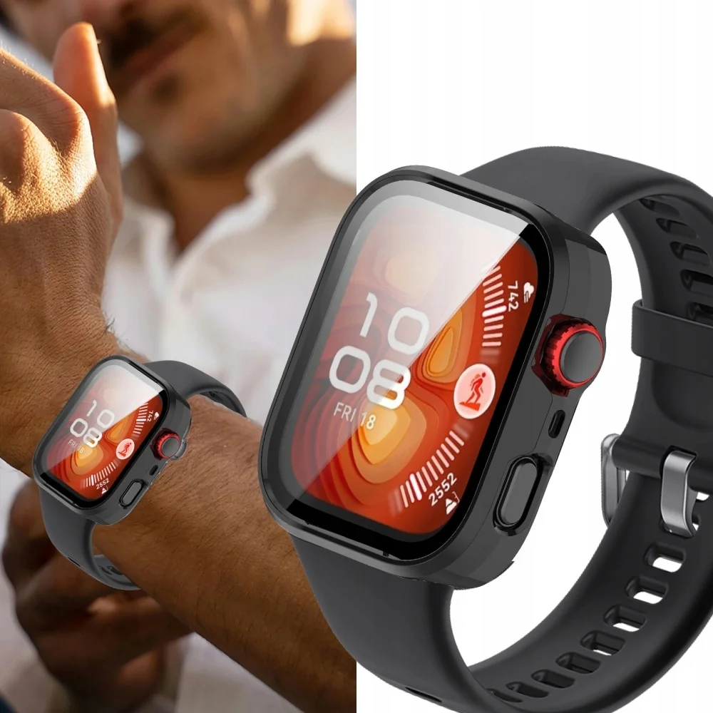 Tech-Protect Defense puzdro so sklom na Huawei Watch Fit 4, priesvitné