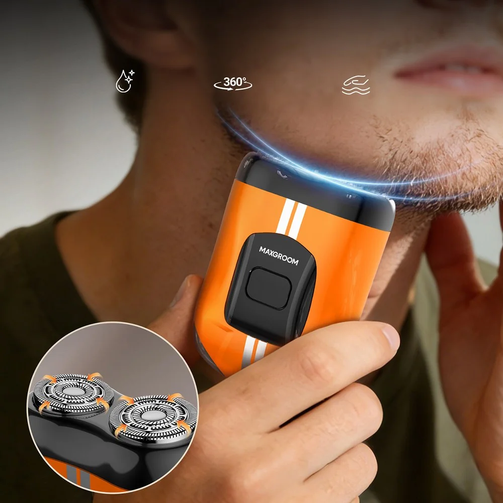 MaxGroom M-501 elektrický holiaci strojček, oranžový