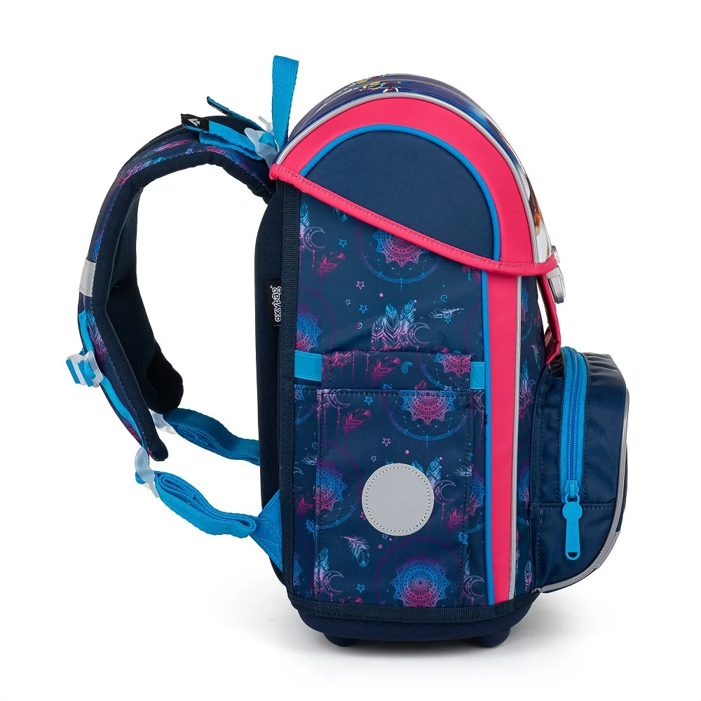 Školský batoh PREMIUM kôň ergonomický, modrý