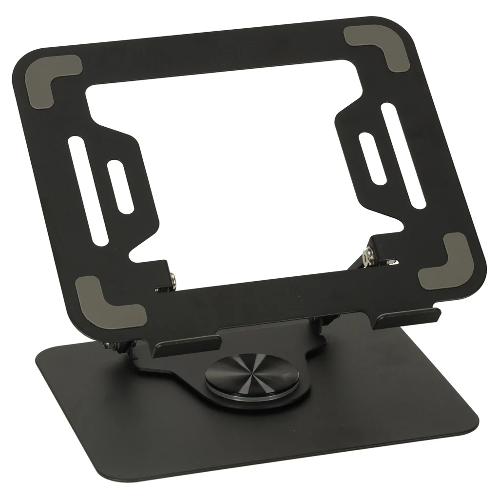 Nastaviteľný stojan na notebook s 360° otočnou základňou – kovový ergonomický držiak