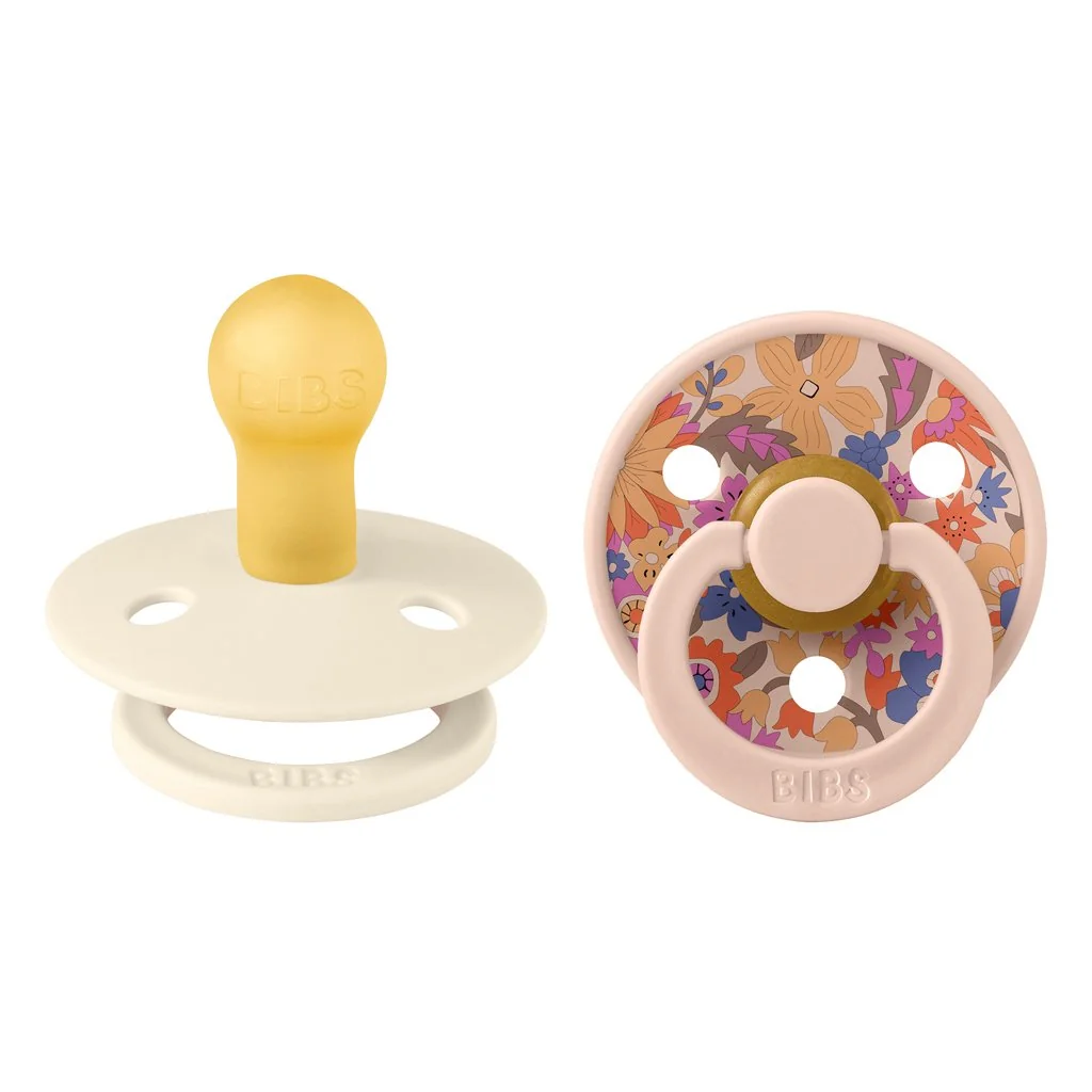 BIBS x LIBERTY Colour cumlíky z prírodného kaučuku 2ks veľkosť 2 - June Blossom Blush Mix