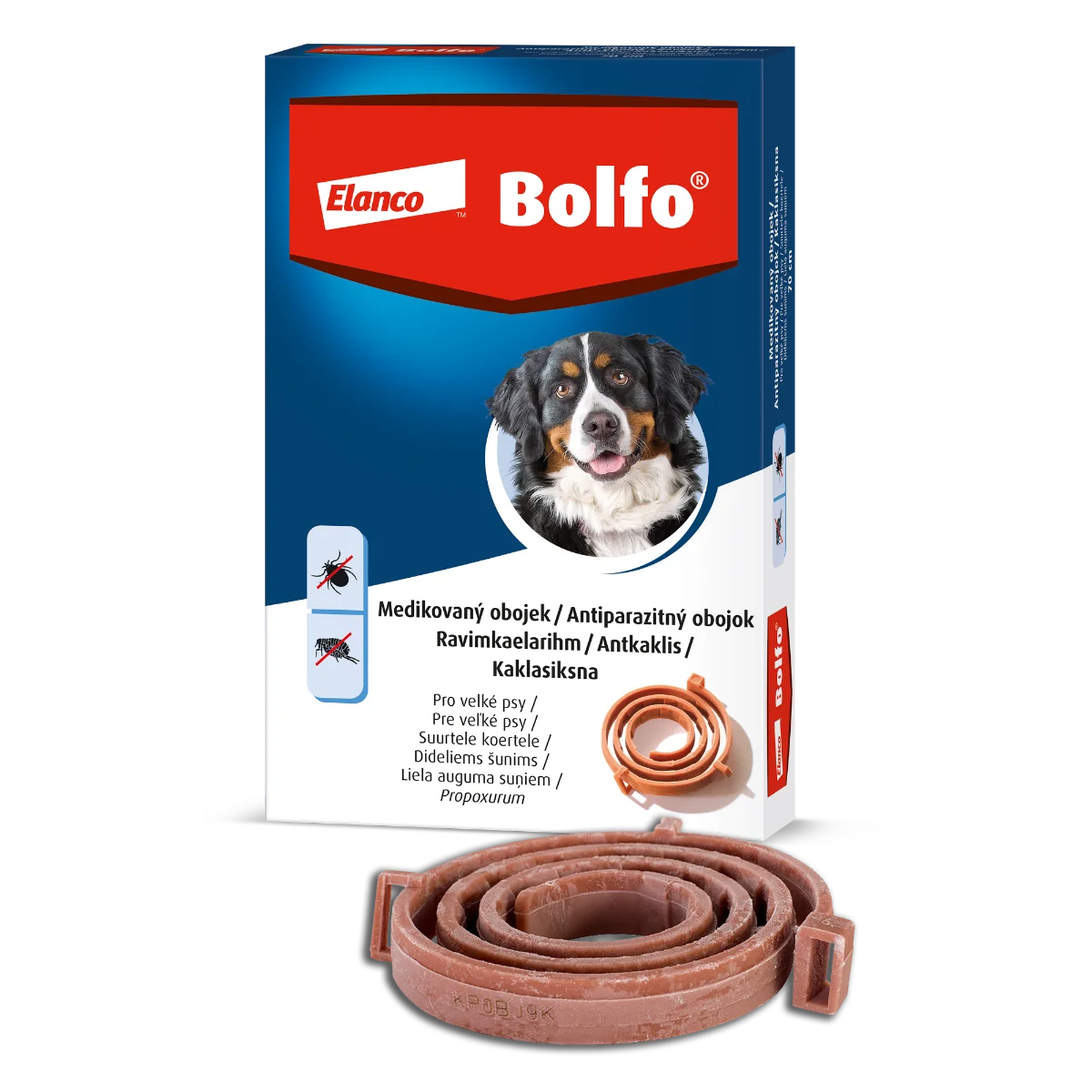BOLFO OBOJOK 70CM PRE VELKE PSY A.U.V. 1×1 ks, obojok proti parazitom