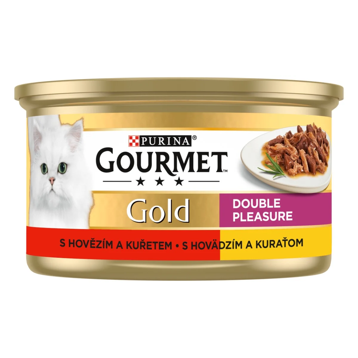 Gourmet Gold konzerva pre mačky hovädzie, kura 85 g 85 g