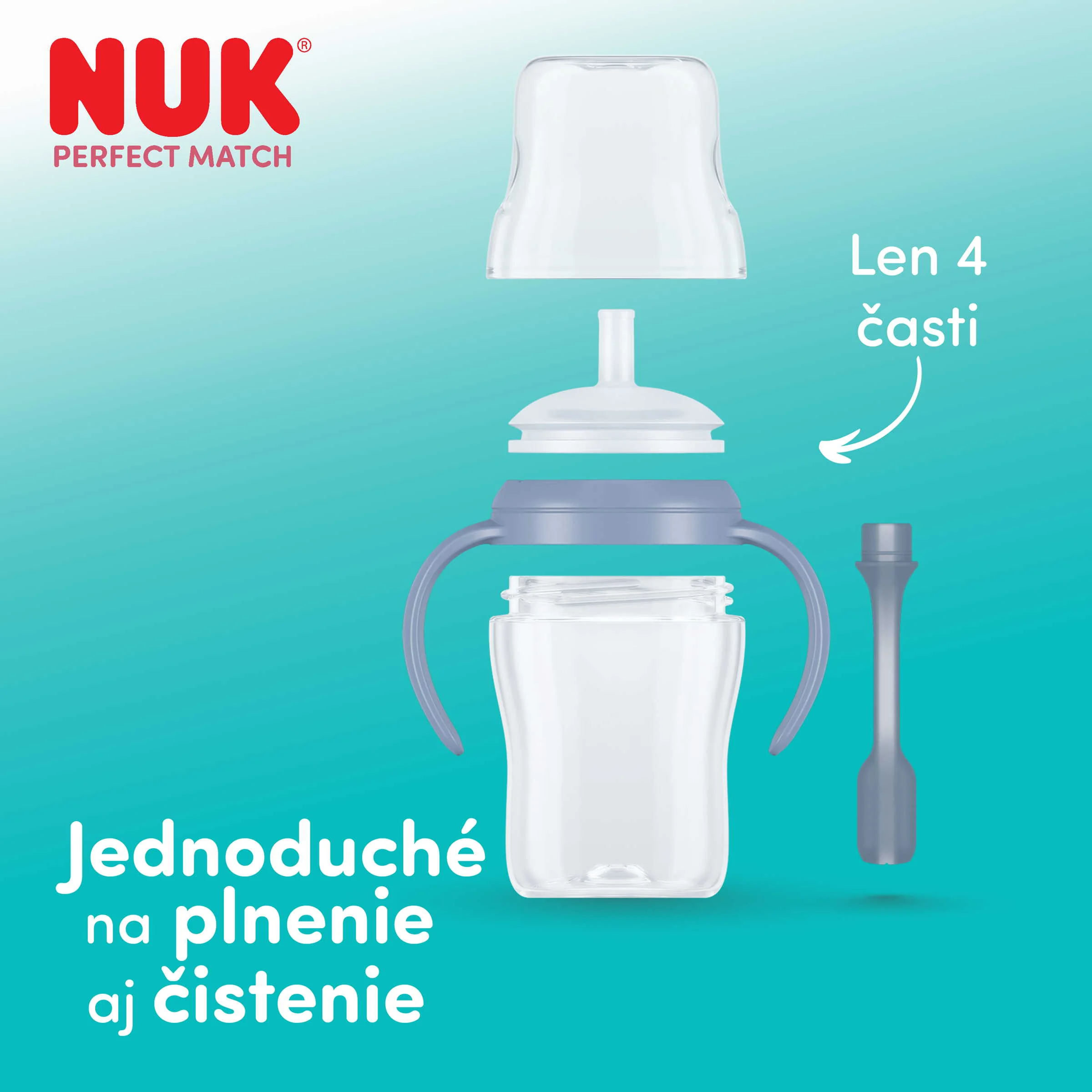 NUK flaša na uč. Perfect Match slamka PENGU 150 ml 1 ks