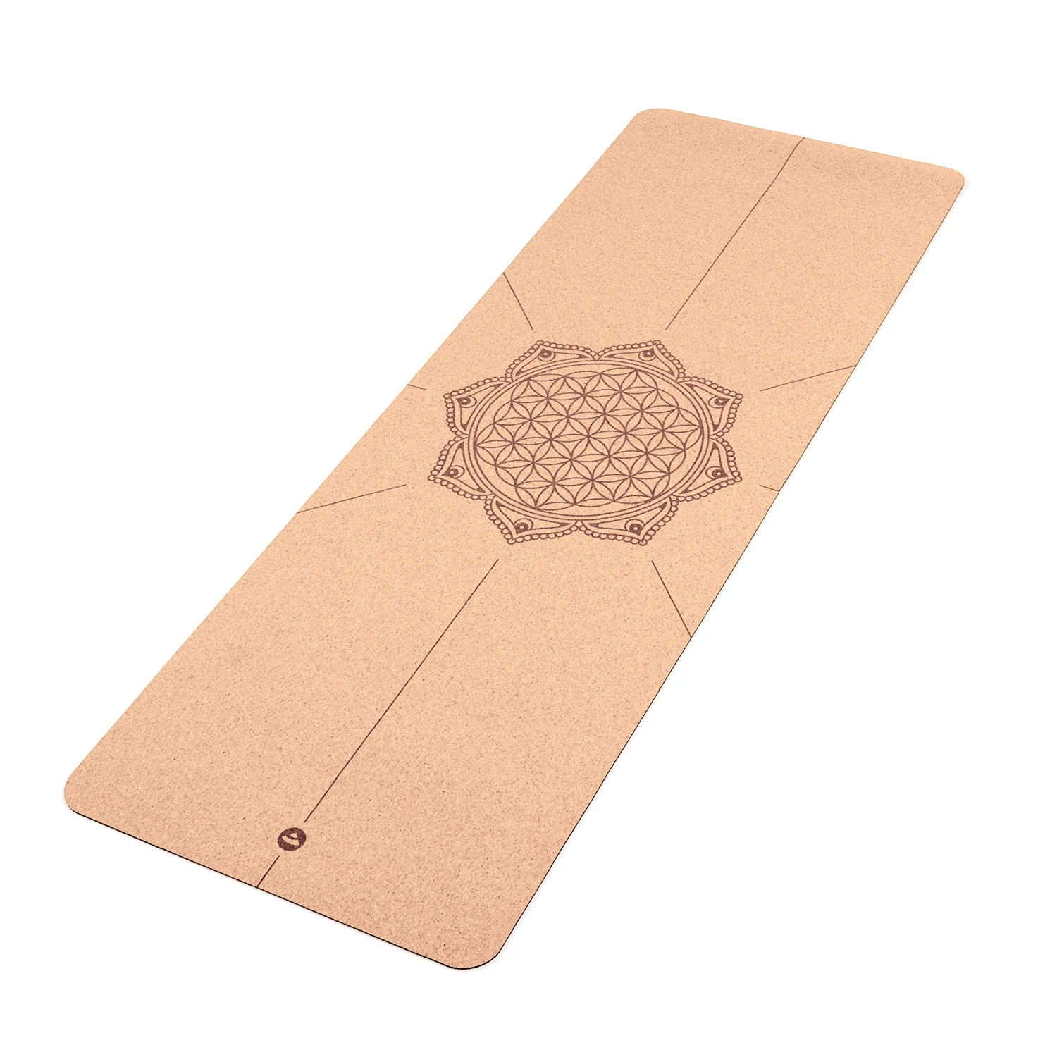 Bodhi PHOENIX Yoga Cork mat KVET ŽIVOTA joga korková podložka 185 x 66 cm x 4 mm